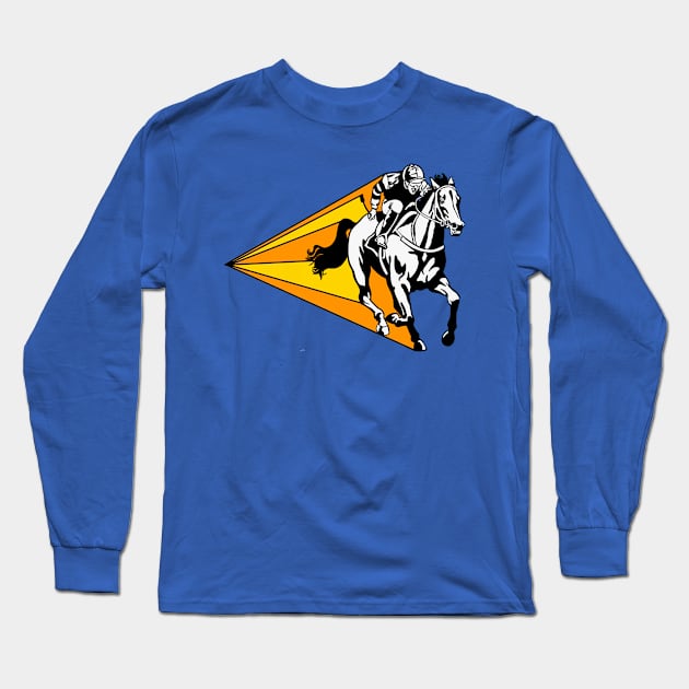 Derby Horse Long Sleeve T-Shirt by Colonel JD McShiteBurger